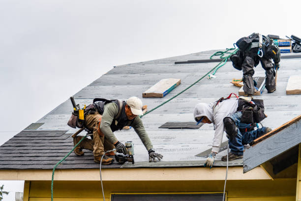 Professional Flat Roof Repair technician working in Chartley, MA